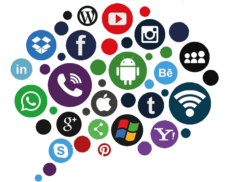 Icon cu multitudinea de platforme de marketing digital pentru care acordam garanție contractuala.