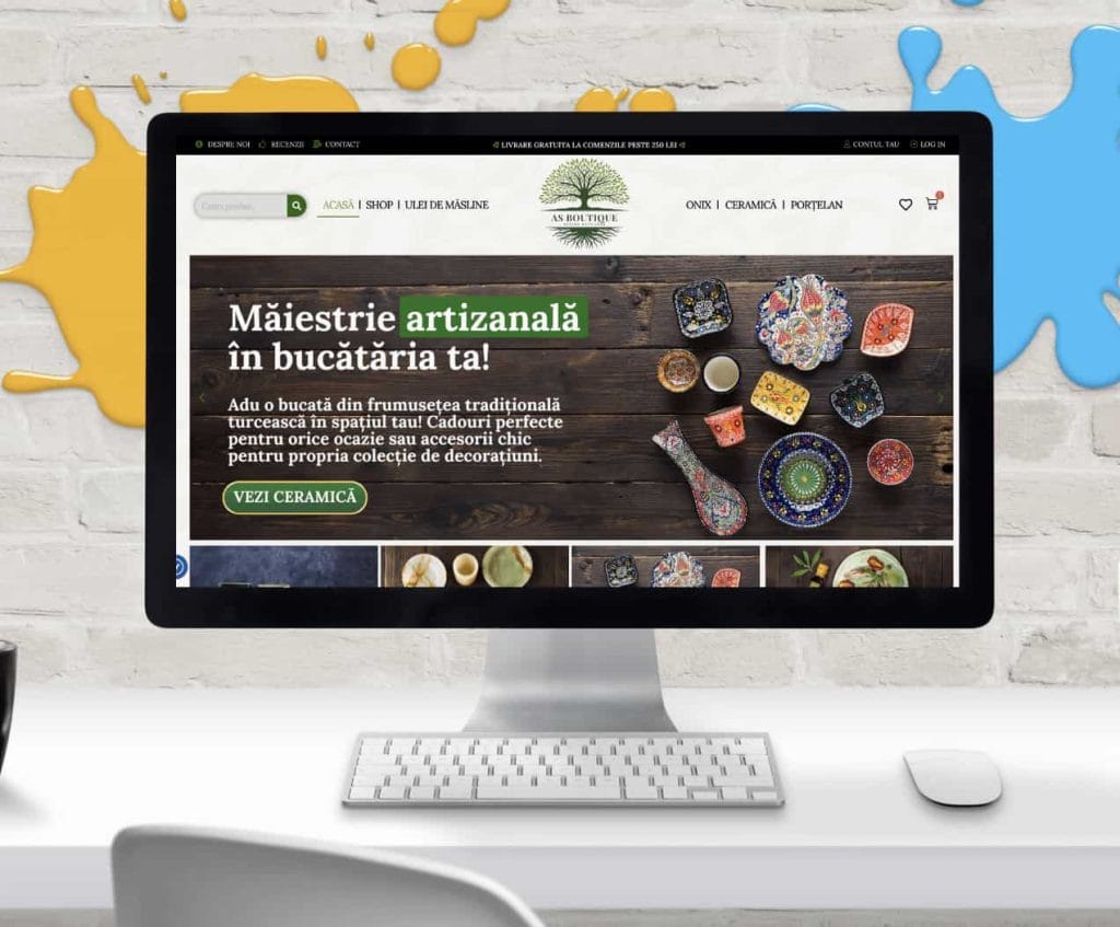 Infografic cu un website construit de SEO PRO, pentru a demonstra calitatea serviciilor de web design.