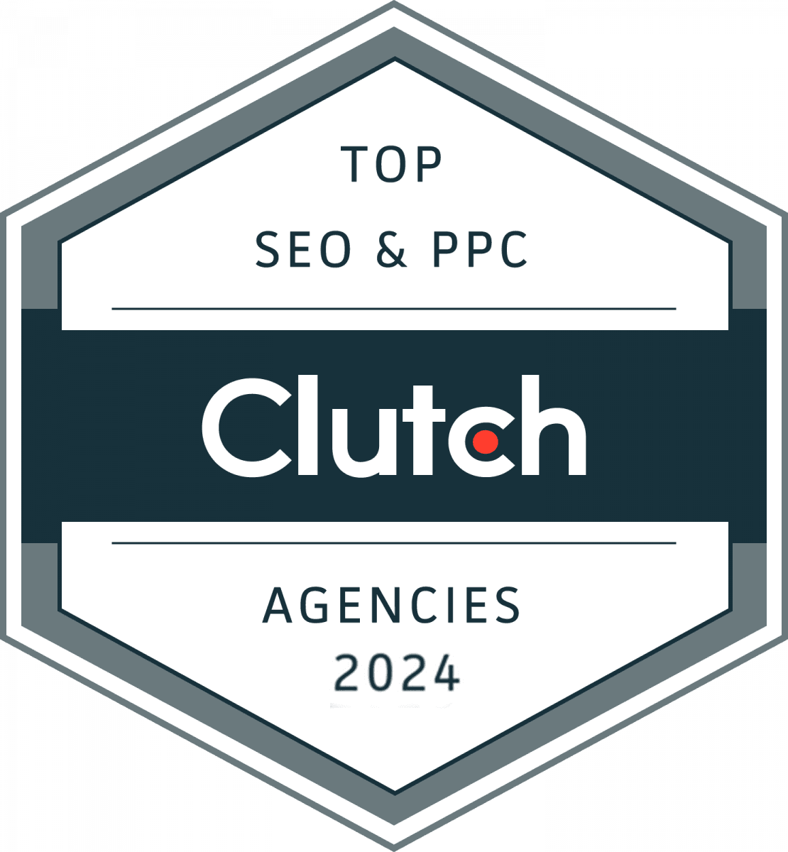 Badge de TOP Agenție SEO & PPC oferit agenției SEO PRO de către Clutch.