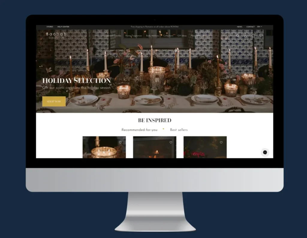 Optimizare vizibilitate globală pentru Baobab Collection prin servicii seo internaționale.