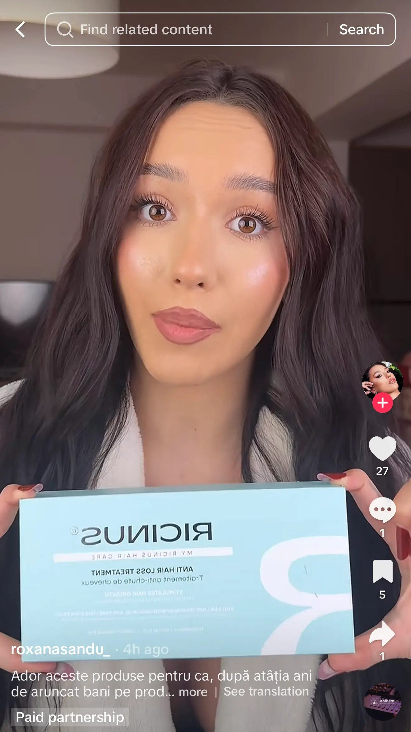 Exemplu de material vertical pentru o campanie de promovare TikTok