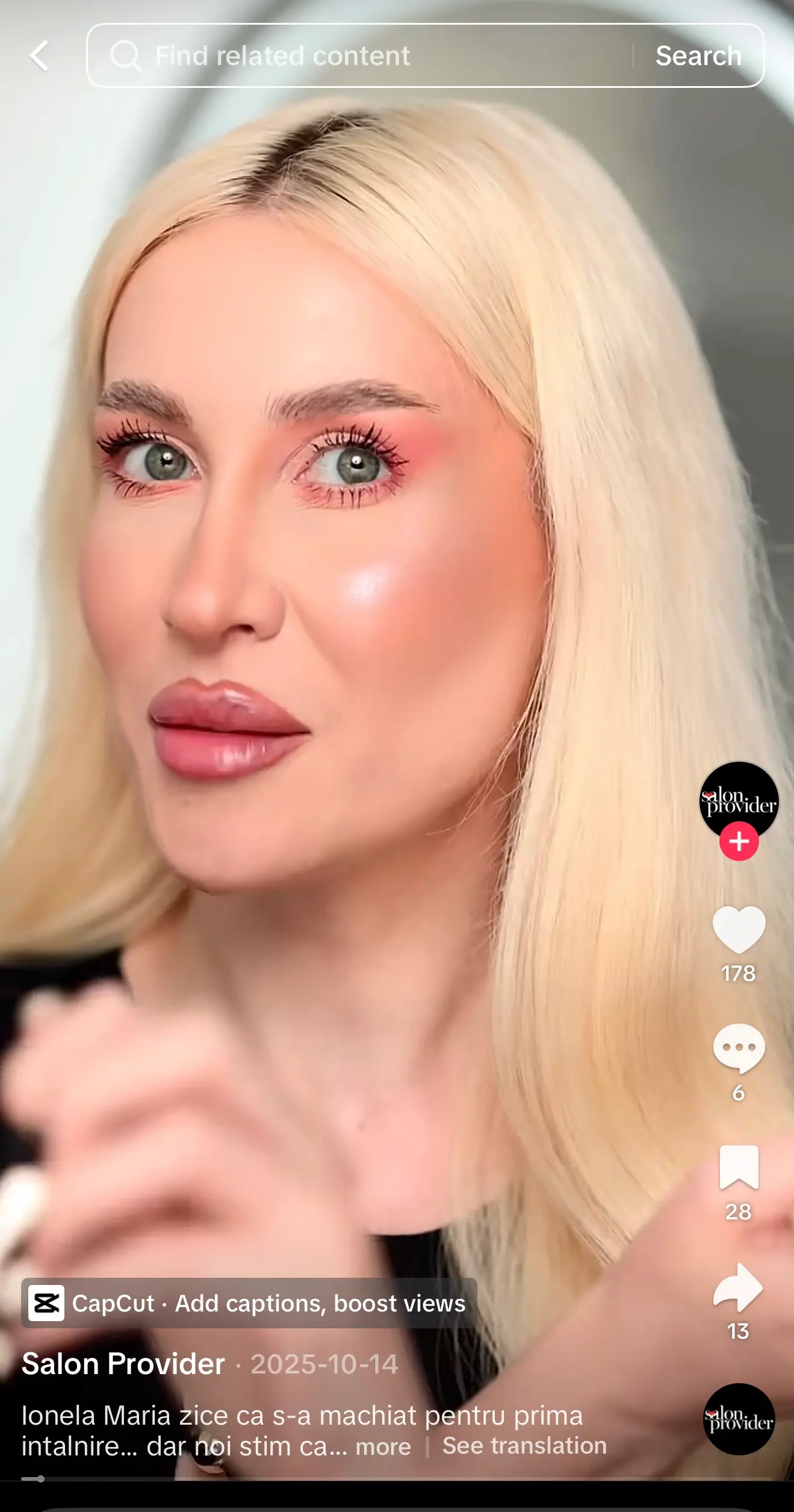 Exemplu de conținut video realizat pentru promovare TikTok