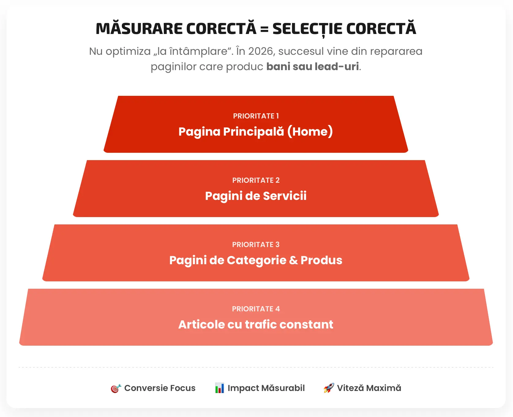Prioritizare Core Web Vitals-ce pagini optimizezi primele pentru impact real