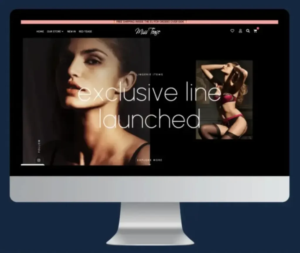 Captura de ecran a website-ului unui client, ca studiu de caz servicii de promovare Facebook pentru Misstease.ro