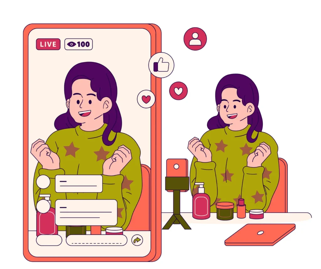 Influencer care face promovare Instagram cu aparatura profesionala