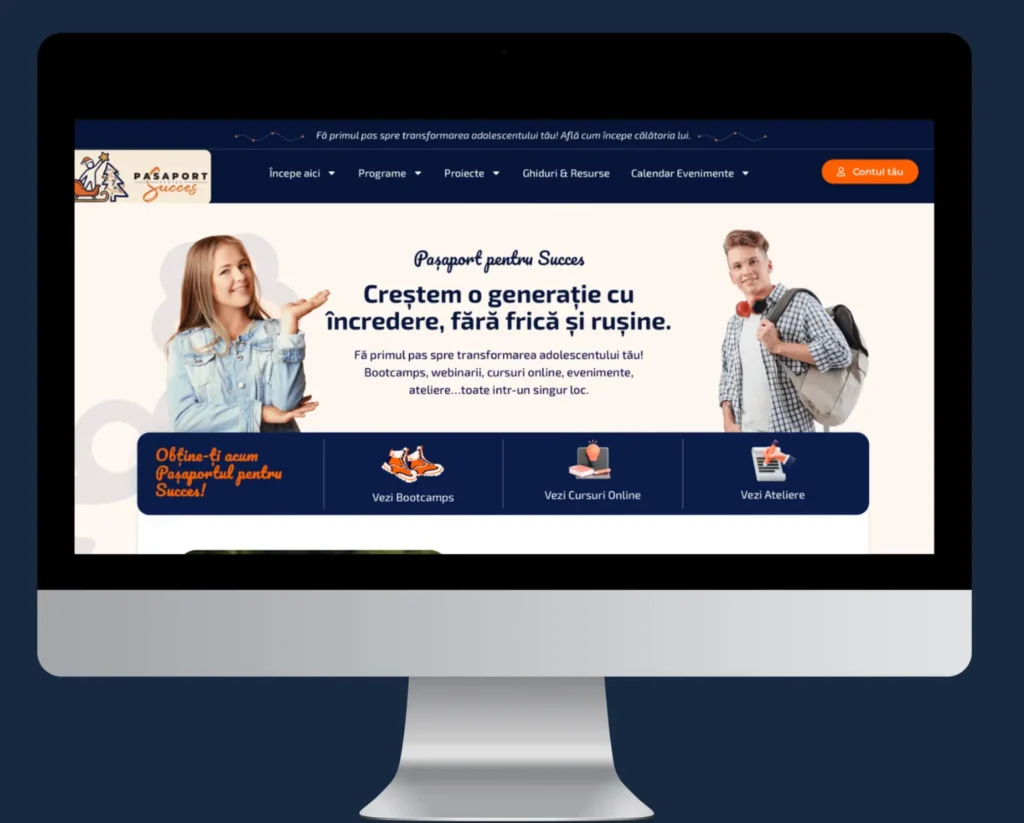 Pasaportpentrusucces.ro: Strategie SEO pentru nișa educațională și creșterea vizibilității programelor pentru copii și adolescenți.